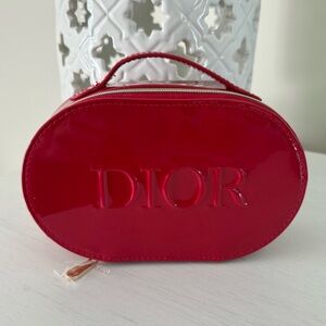 Dior Beauty Red Patent Logo Mini Bag